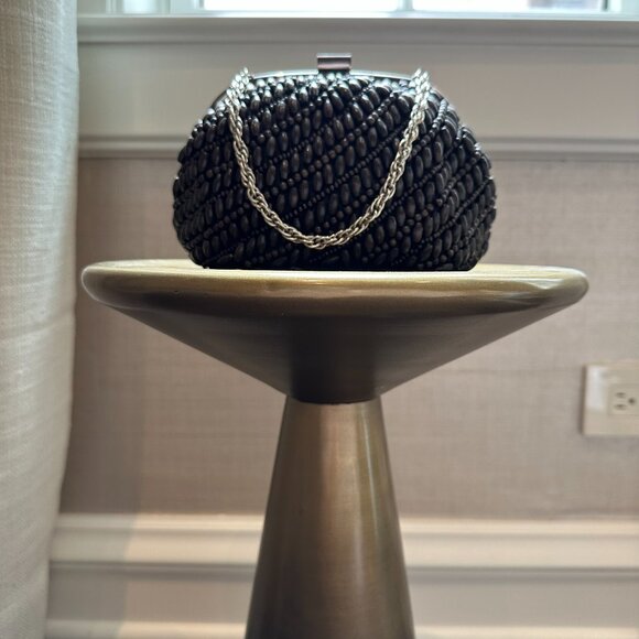 Ann Taylor dark brown beaded evening bag - Picture 8 of 8